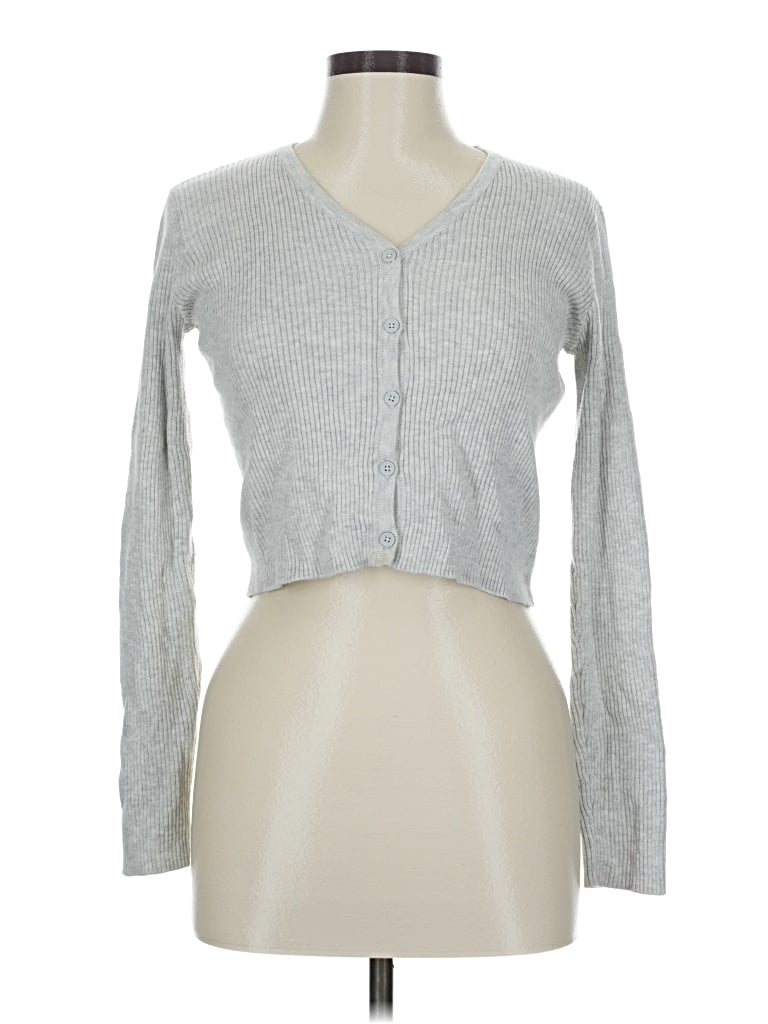 Pre-owned Brandy Melville Cardigan Sweater In Gray