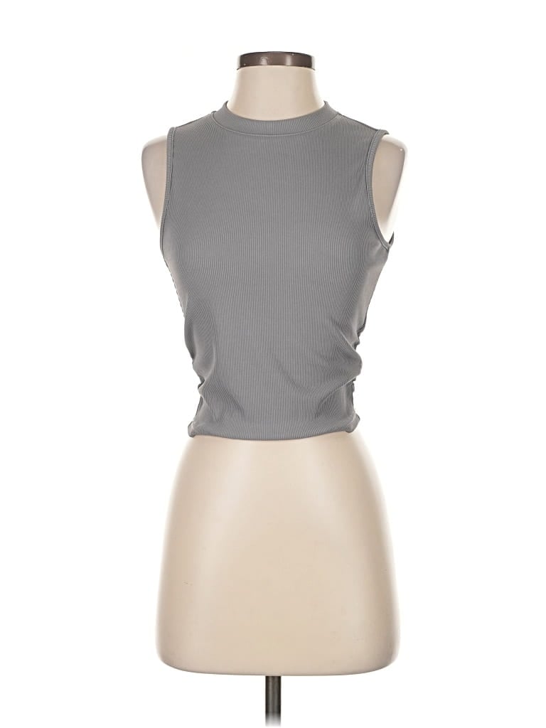 Pre-owned Btfbm Sleeveless Top Gray Halter Neckline Tops