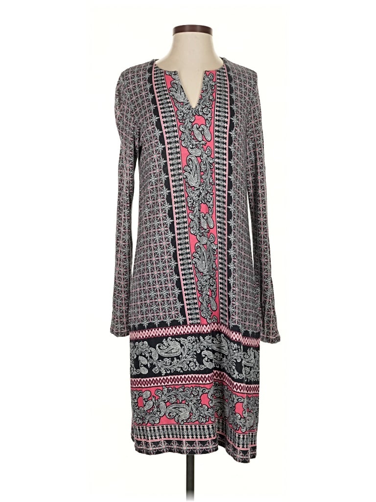 Pre-owned Jjill Casual Dress In Gray