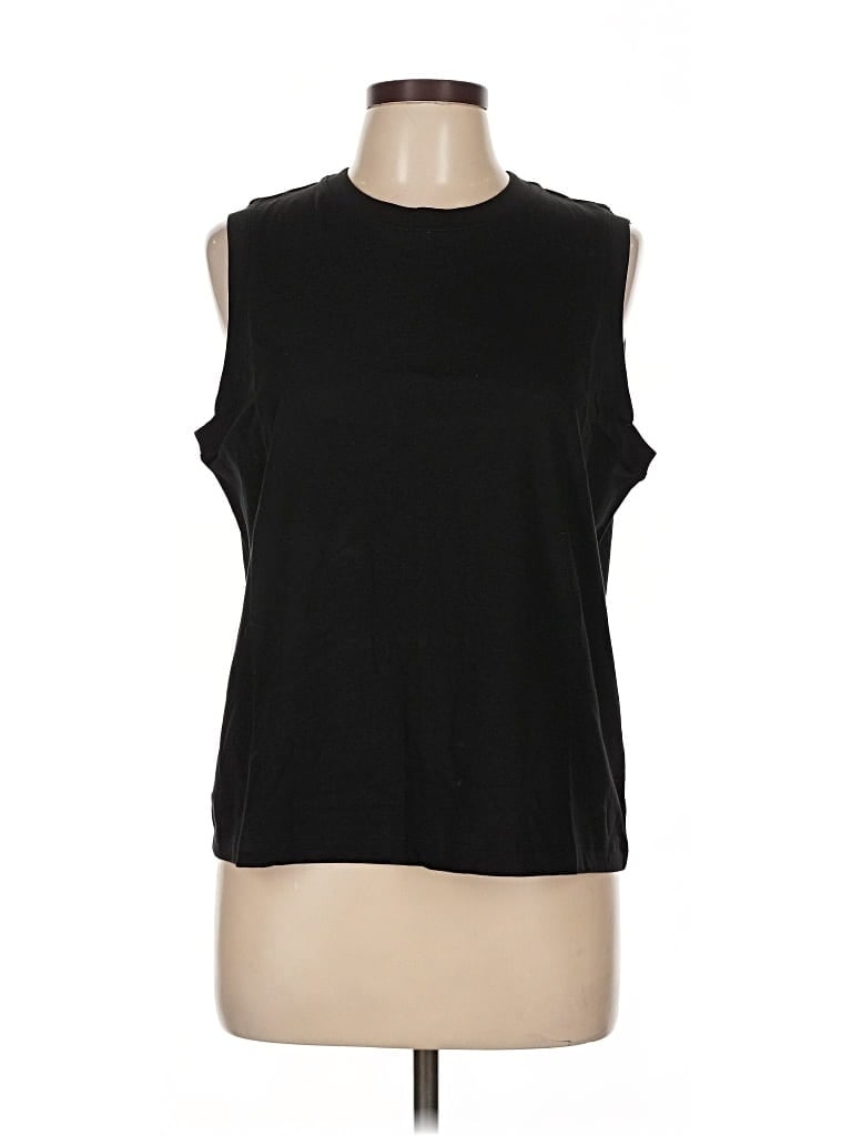 Vince Sleeveless T-shirt In Black