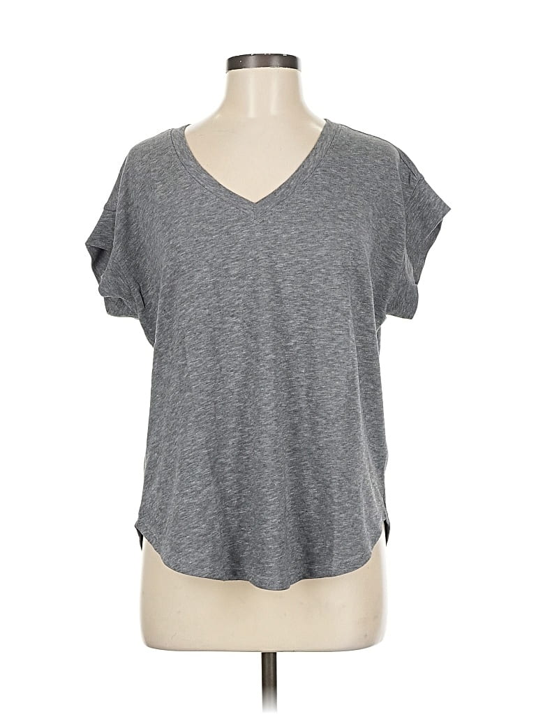 Pre-owned Ann Taylor Loft Short Sleeve T-shirt In Gray