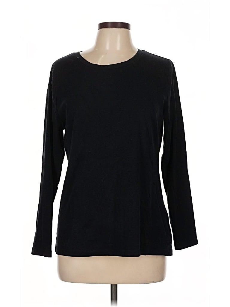 Pre-owned Style & Co 3/4 Sleeve T-shirt In Black