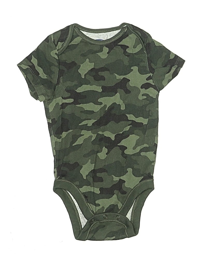 Pre-owned Old Navy Kids' Short Sleeve Onesie In Green