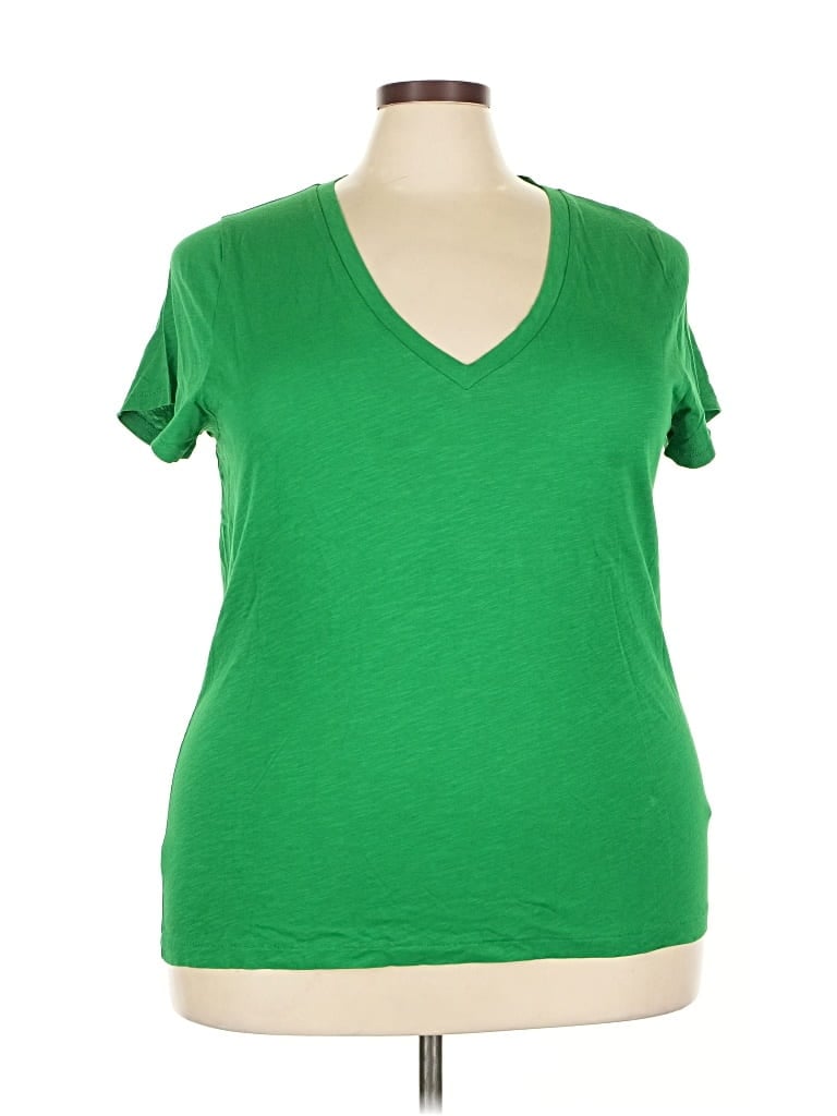 Pre-owned J.crew Factory Store Short Sleeve T-shirt In Green