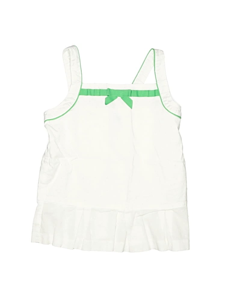 Pre-owned Janie And Jack Kids' Sleeveless Blouse In White