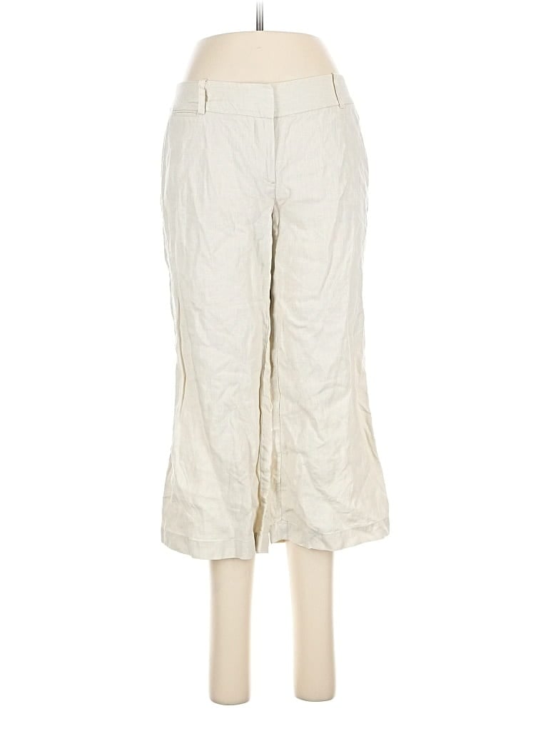 Pre-owned Calvin Klein Linen Pants In White