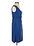 Max Studio Solid Blue Casual Dress Size XS - photo 4