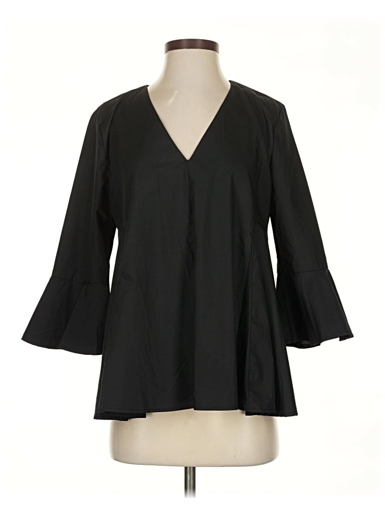 Pre-owned Pomander Place 3/4 Sleeve Blouse In Black