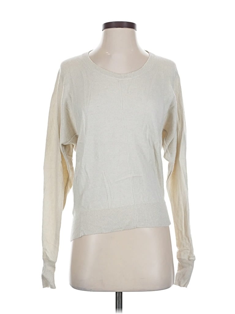 Pre-owned Theory Cashmere Pullover Sweater In White