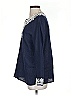 Talbots 100% Linen Blue 3/4 Sleeve Blouse Size S - photo 5