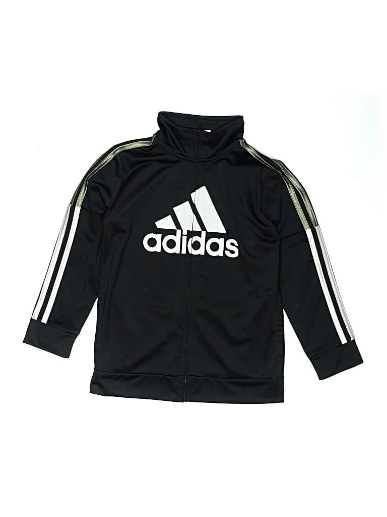 Pre-owned Adidas Originals Kids' Zip Up Hoodie In Black