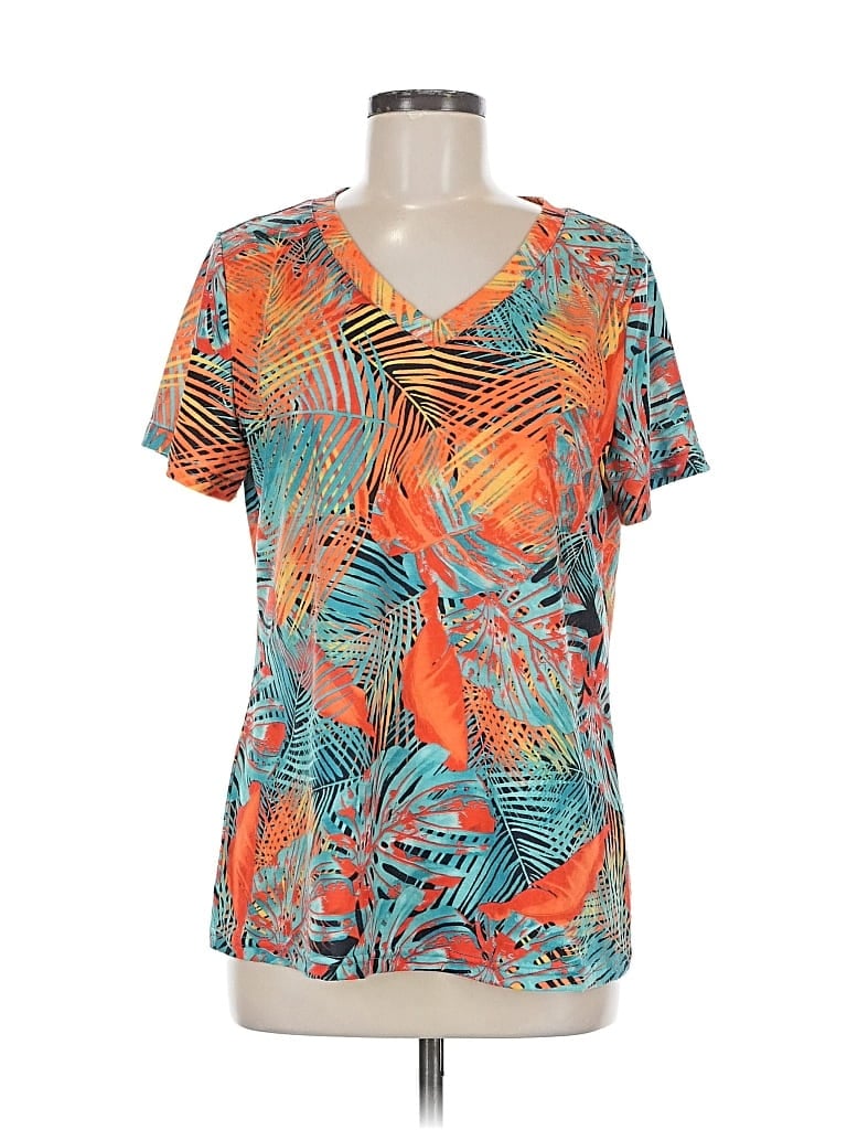 Pre-owned Unbranded Short Sleeve T-shirt In Orange