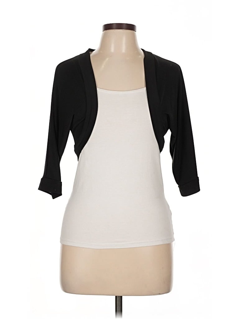 Pre-owned Dressbarn 3/4 Sleeve T-shirt In Black