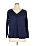 Ekouaer Blue Long Sleeve Blouse Size XL - photo 1