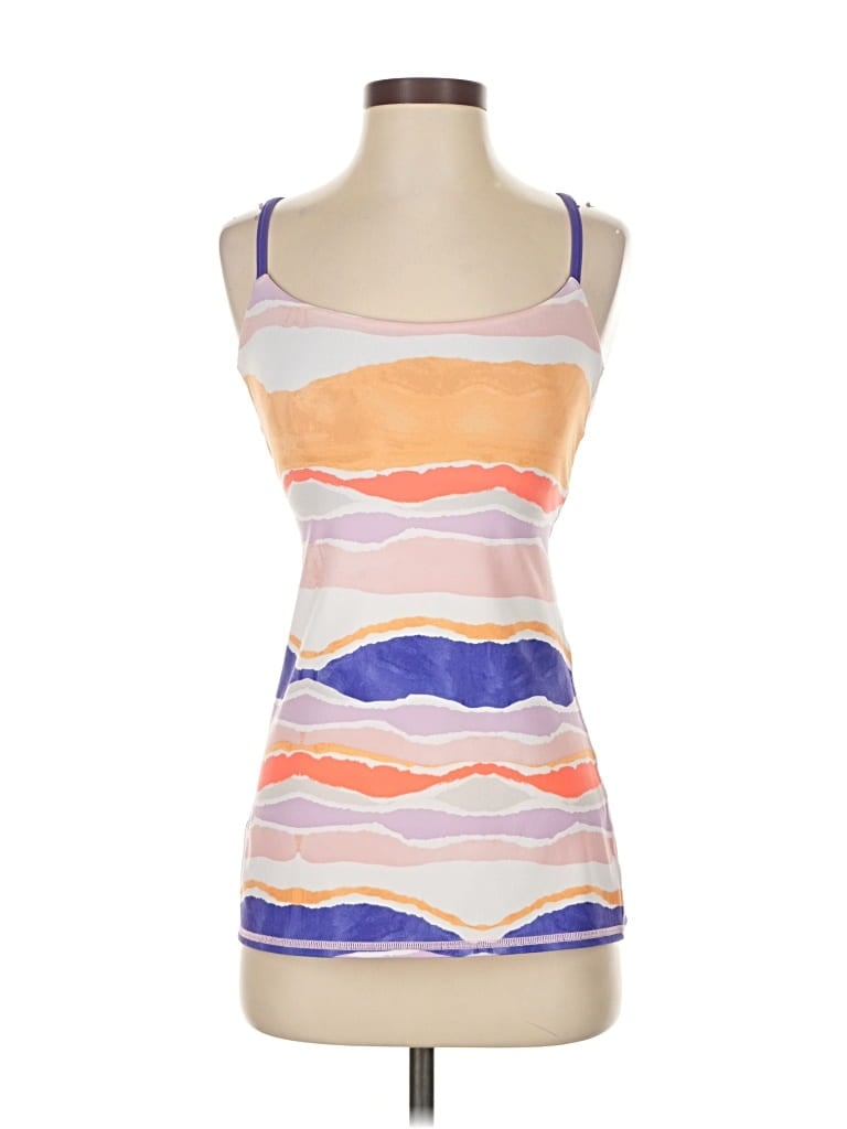 Pre-owned Lululemon Athletica Tank Top Orange Strapless Neckline Tops