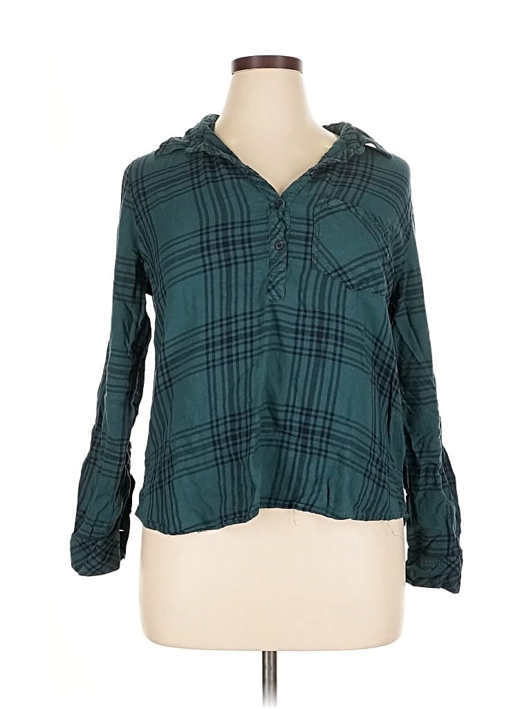 Pre-owned Cosmic Blue Love Long Sleeve Blouse In Blue