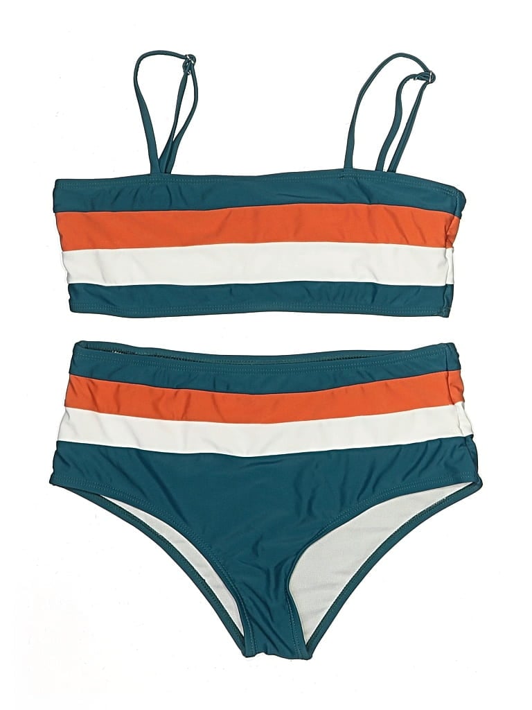 Pre-owned Unbranded Two Piece Swimsuit In Blue
