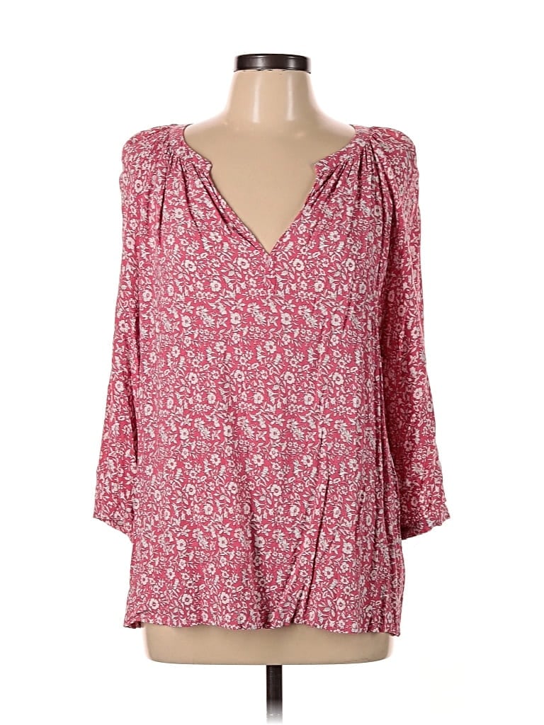 Pre-owned Jones New York 3/4 Sleeve Blouse In Pink