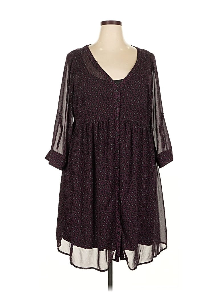 Pre-owned Torrid Casual Dress In Burgundy