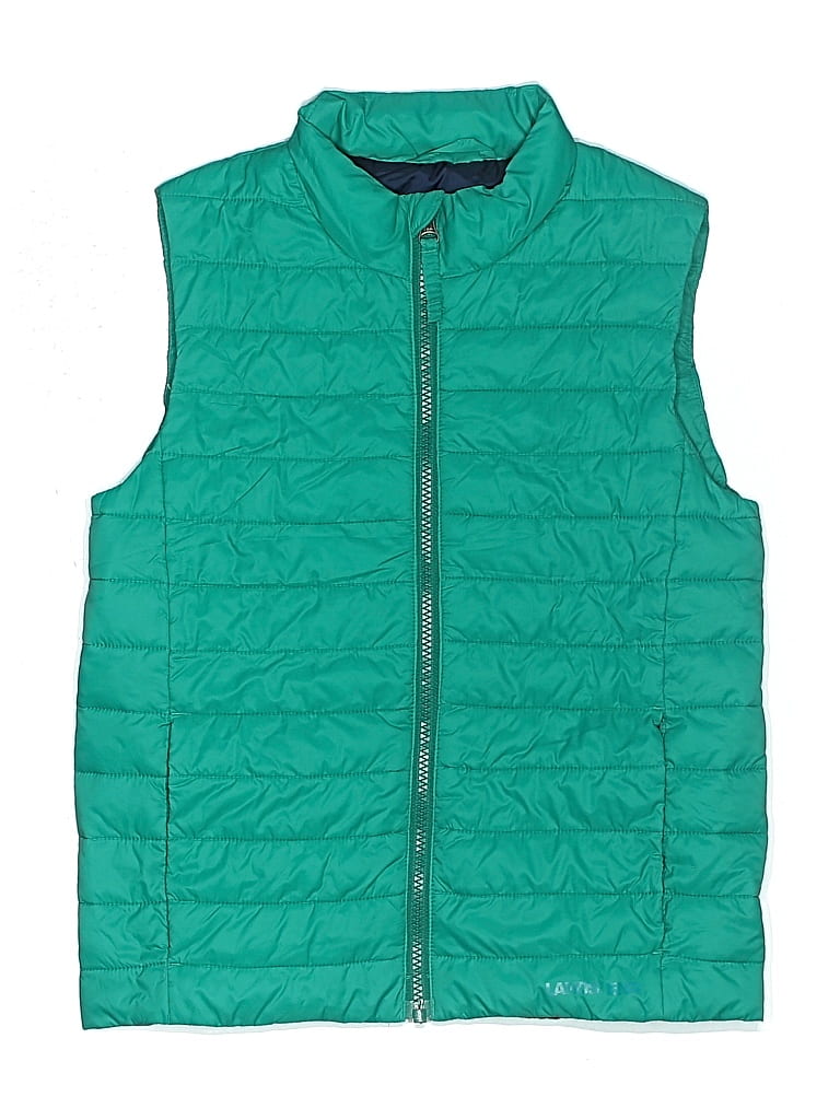 Pre-owned Lands' End Kids' Vest In Green