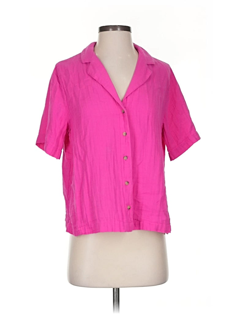Pre-owned Old Navy Short Sleeve Blouse In Pink