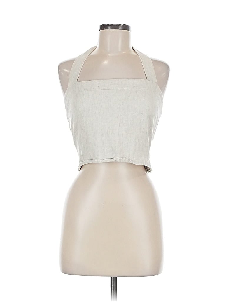 Pre-owned Abercrombie & Fitch Sleeveless Blouse In White