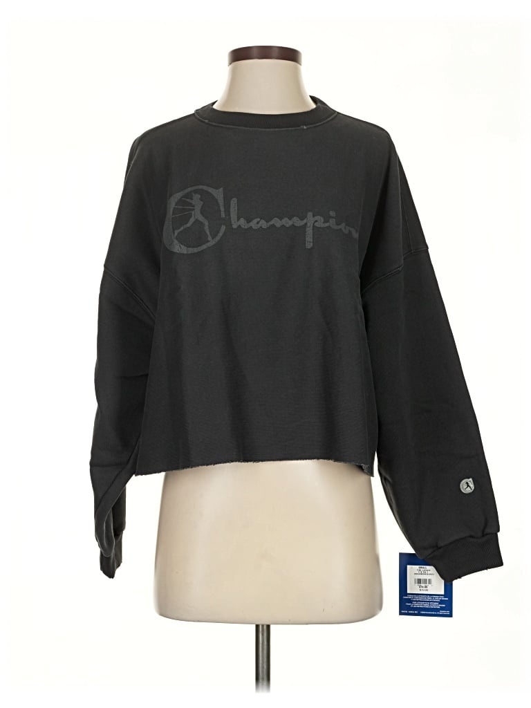 Pre-owned Champion Pullover Sweater In Black