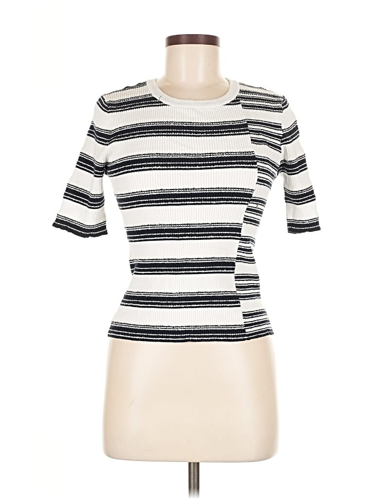 Pre-owned Dkny Cardigan Sweater In White