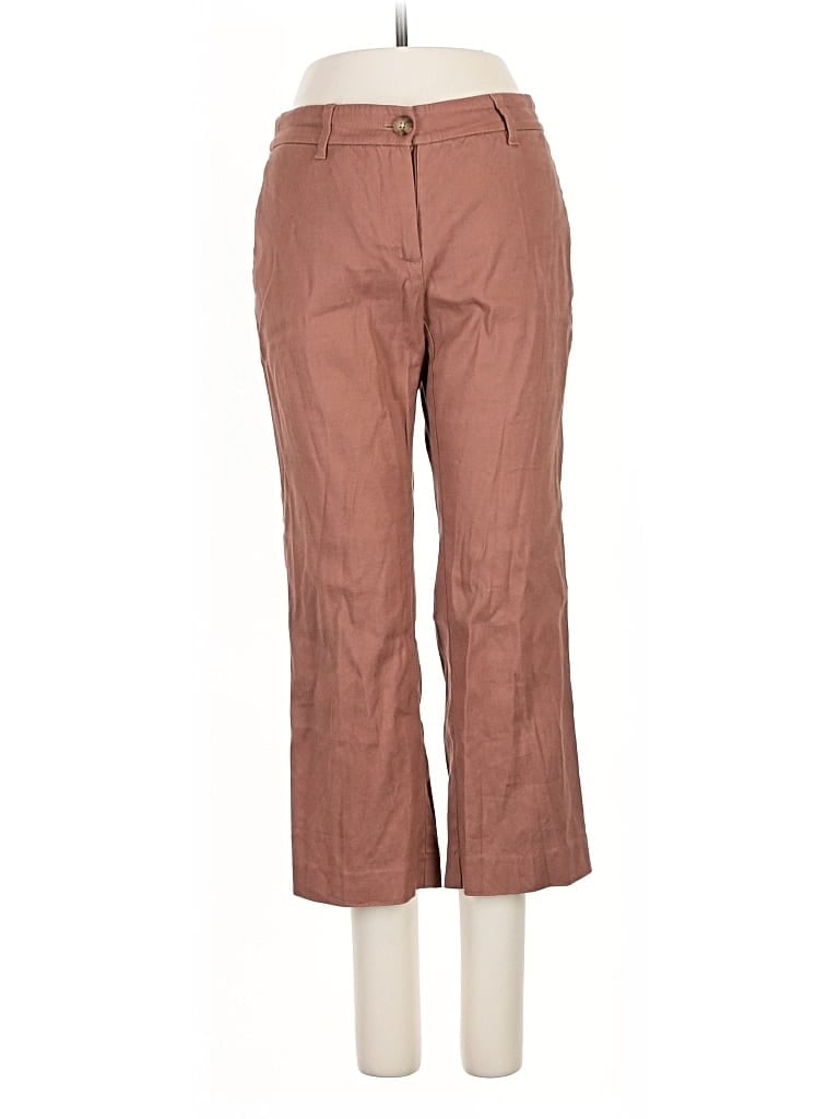 Pre-owned Jjill Linen Pants In Brown