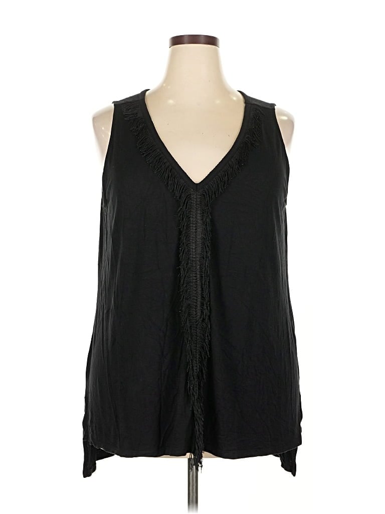 Pre-owned Lane Bryant Sleeveless Blouse In Black