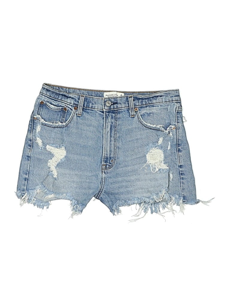Pre-owned Abercrombie & Fitch Denim Shorts In Blue