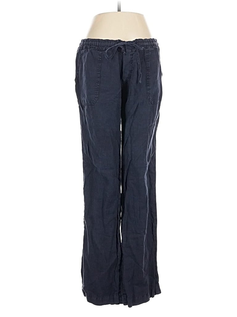 Pre-owned Allen Allen Linen Pants In Blue