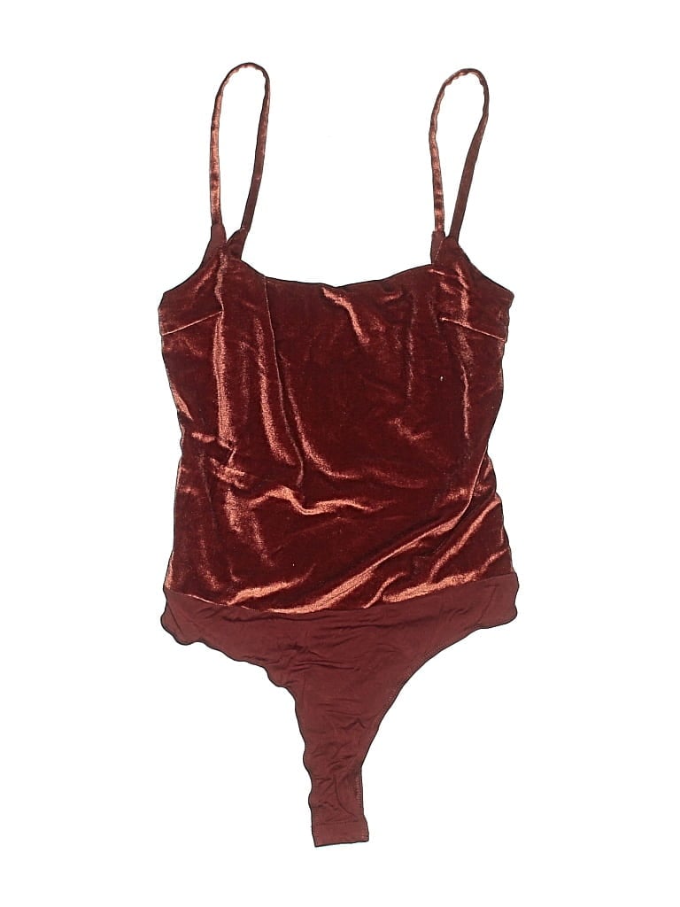 Pre-owned Lulus Bodysuit In Burgundy