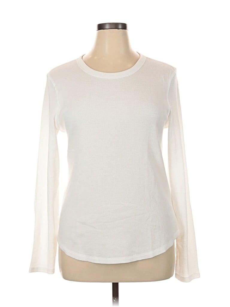 Pre-owned Gap Long Sleeve T-shirt In White