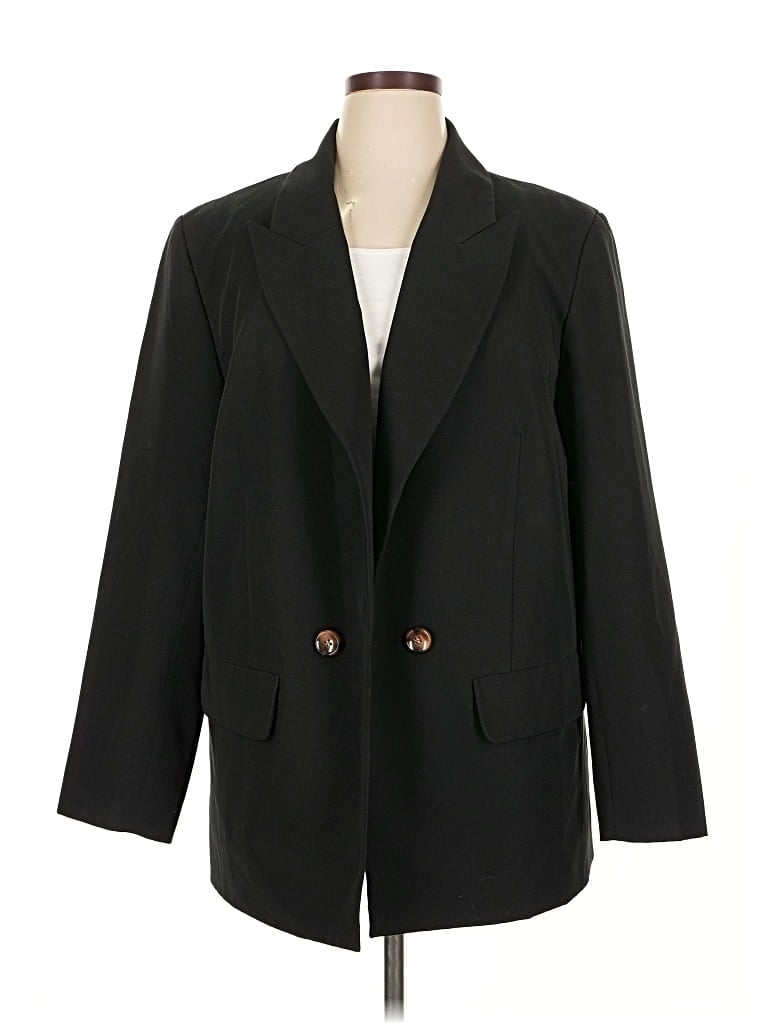 Pre-owned Eloquii Blazer Jacket In Black
