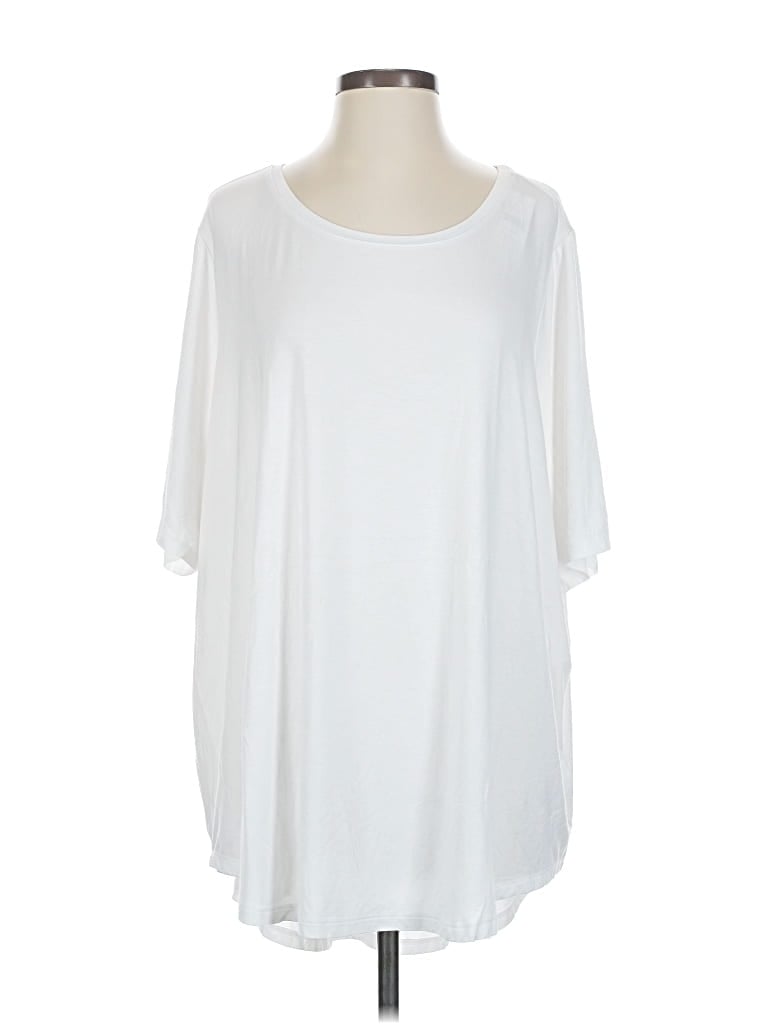 Lane Bryant 3/4 Sleeve T-shirt In White