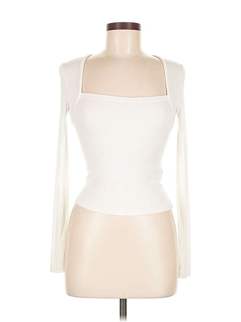 Pre-owned Silence And Noise 3/4 Sleeve T-shirt In White