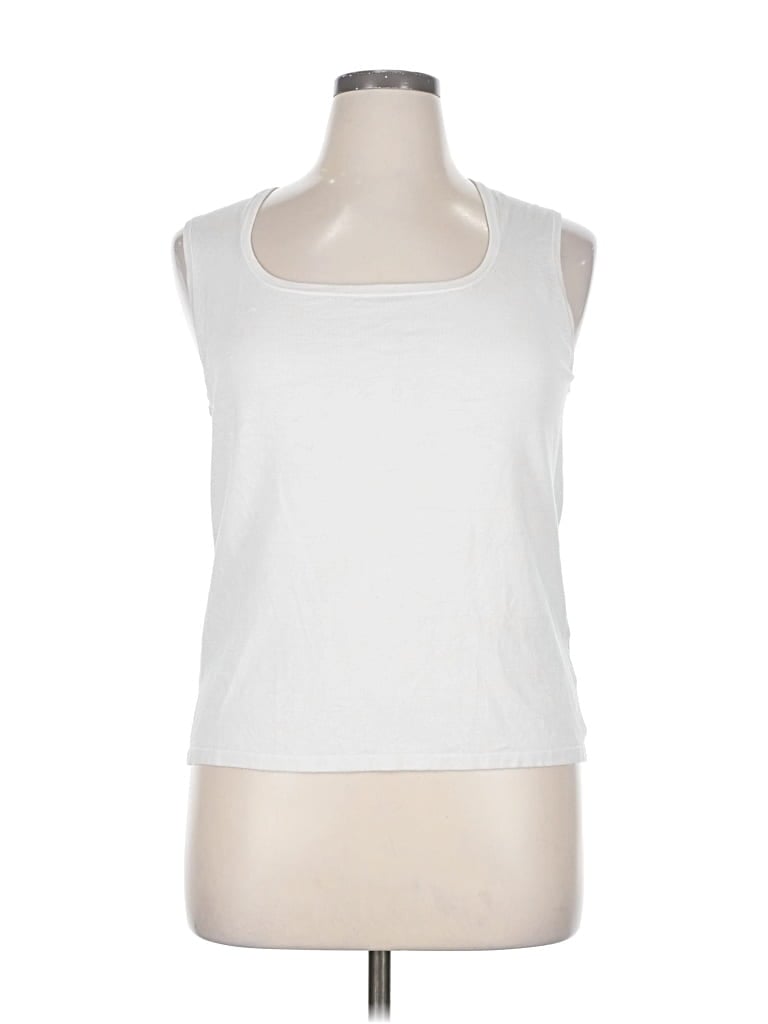 Pre-owned Ellen Tracy Silk Cardigan Sweater In White