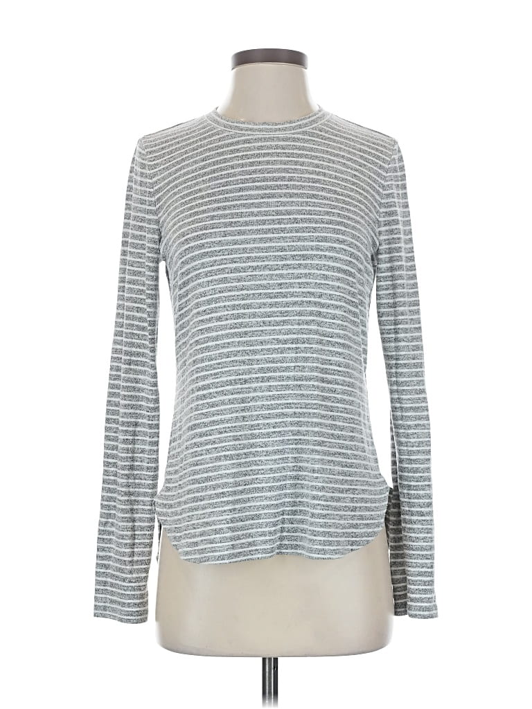 Pre-owned Banana Republic Long Sleeve T-shirt In Silver