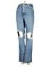 Good American Color Block Blue Jeans Size 4 - photo 1