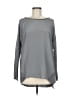 Ella Moss 100% Silk Gray Long Sleeve Top Size M - photo 1