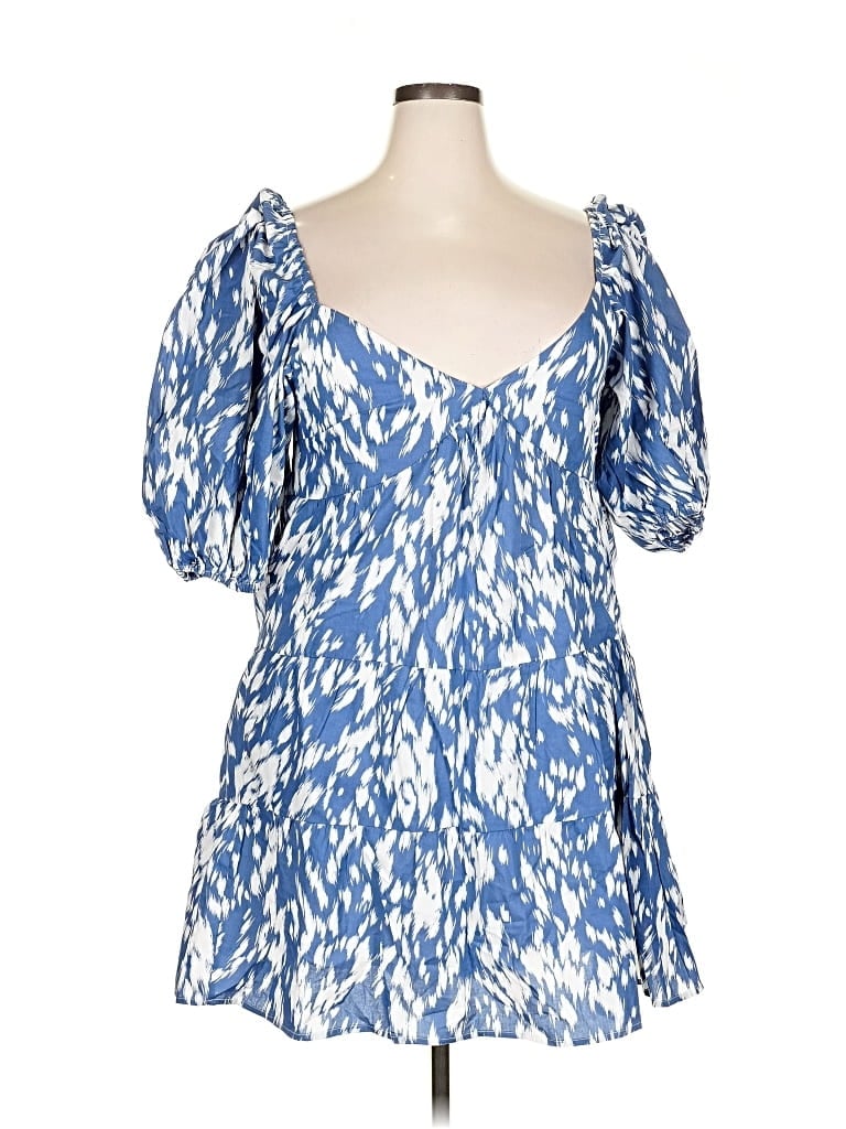 Pre-owned Blue Tassel Cocktail Dress In Blue