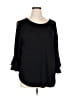 Green Envelope Black 3/4 Sleeve Top Size 1X - photo 1