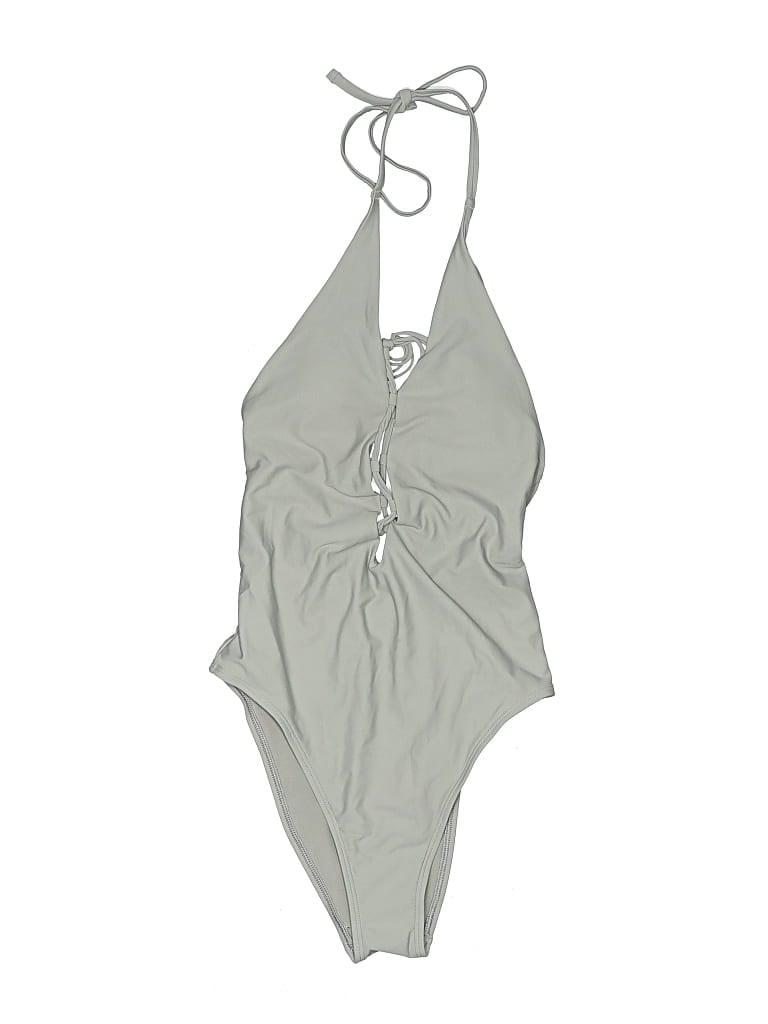 Pre-owned Aerie One Piece Swimsuit In Gray
