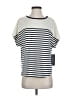 Max Studio Stripes Ivory Short Sleeve T-Shirt Size XS - photo 1