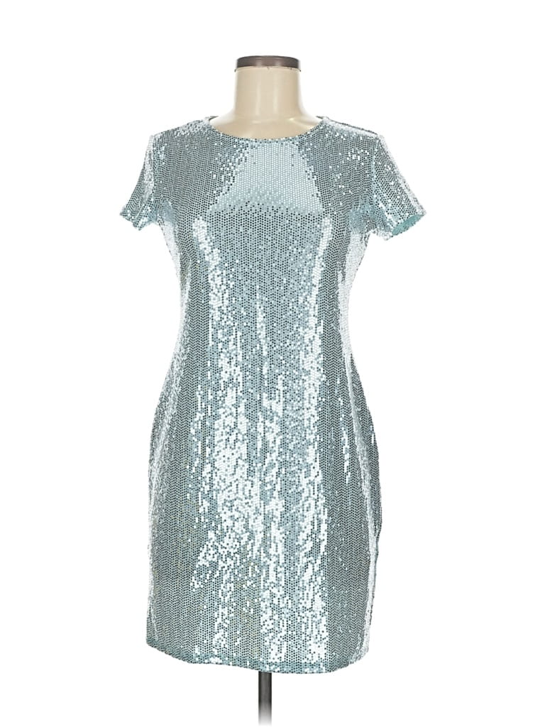 Pre-owned Bebe Cocktail Dress In Silver
