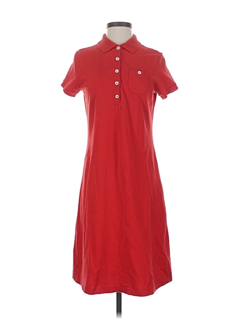 Pre-owned Lands' End Casual Dress In Red