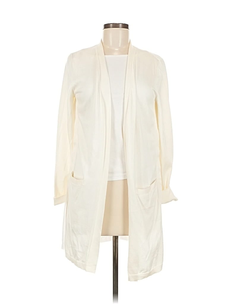 Pre-owned Lafayette 148 Kimono In White