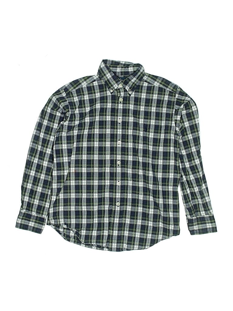 Pre-owned Ralph Lauren Kids' Long Sleeve Button Down Shirt In Green