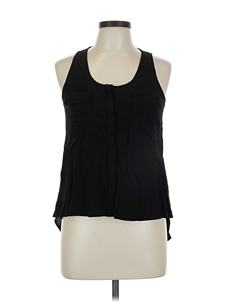 Pre-owned Thml Sleeveless Blouse In Black